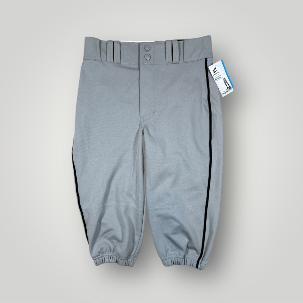 Champro Baseball Pants Youth XL Gray Black Piping Triple Crown Knicker NWT
